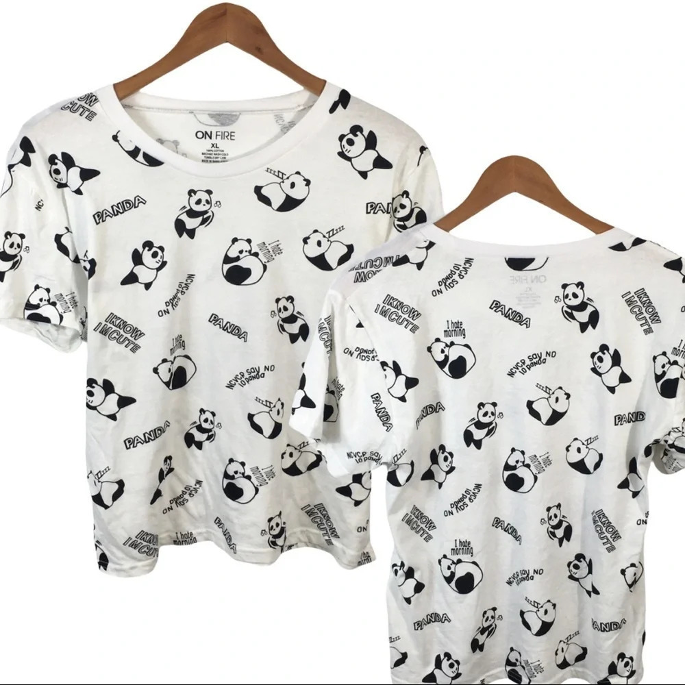 WS269 On Fire Panda Bear I know I’m Cute Shirt XL